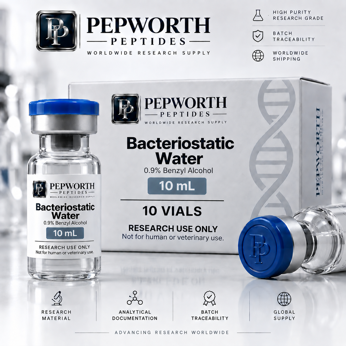 Pepworth Peptides Bacteriostatic Water 3 mL